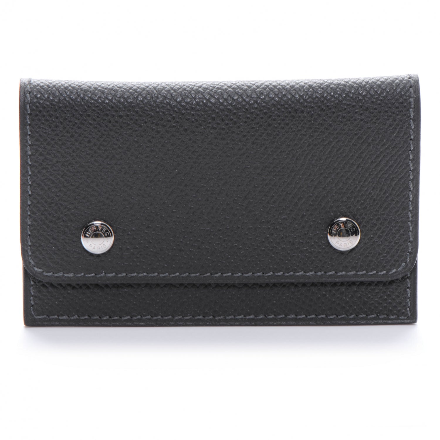 Hermes Epsom Business Card Holder Case Graphite 1 of 8
