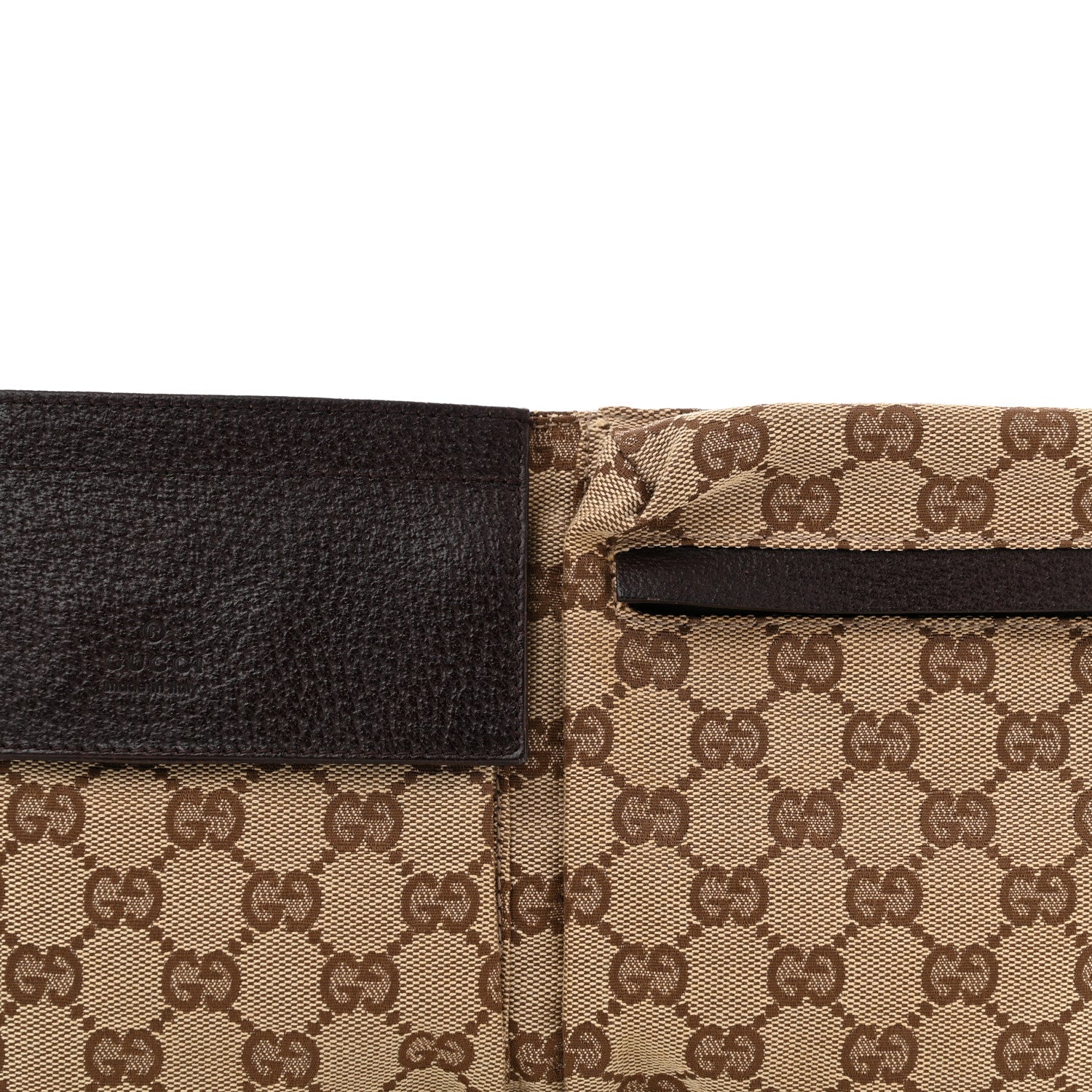 Gucci GG Monogram Double Pocket Belt Bag Dark Brown 8 of 12