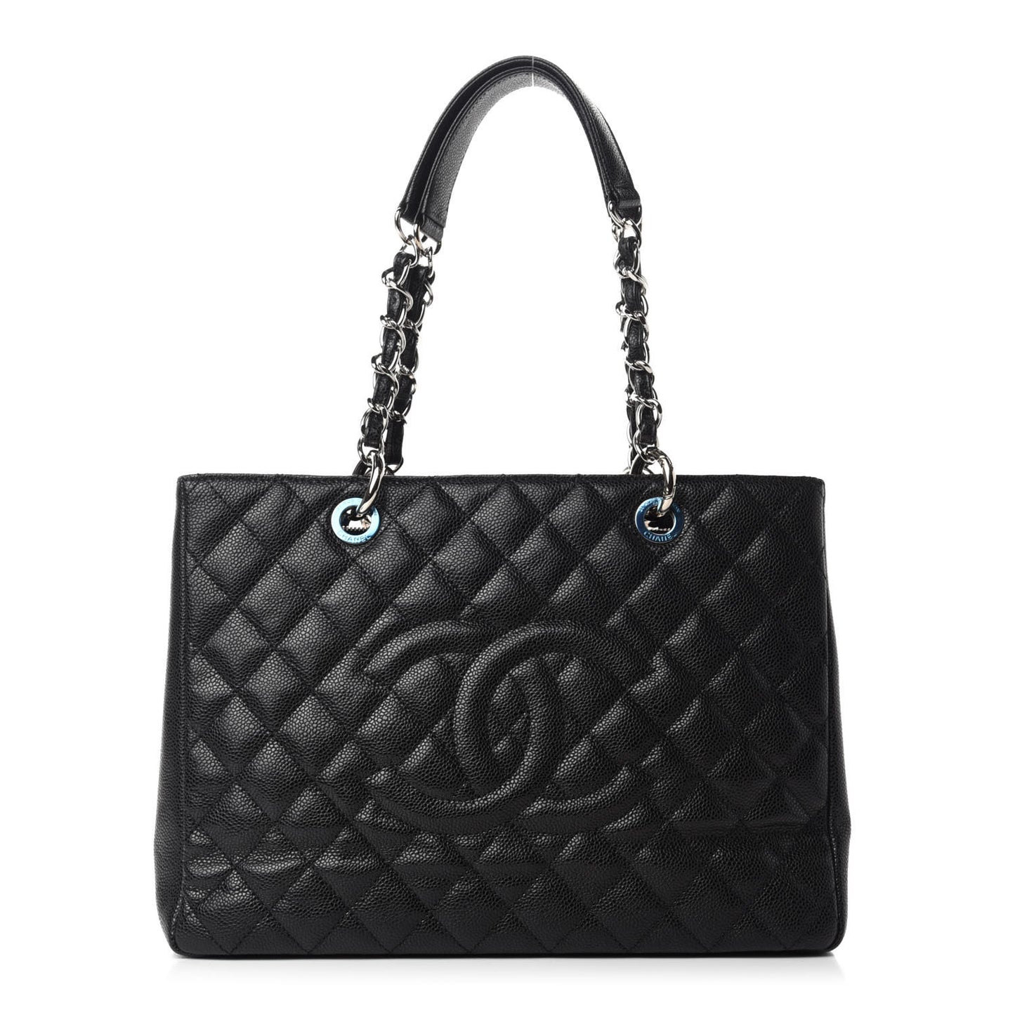 Caviar Quilted Grand Shopping Tote GST Black
