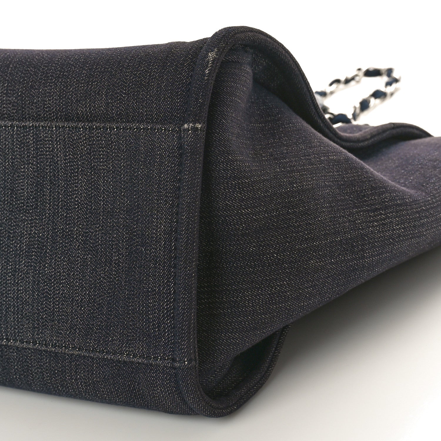 Chanel Denim Medium Deauville Tote Dark Blue 10 of 15