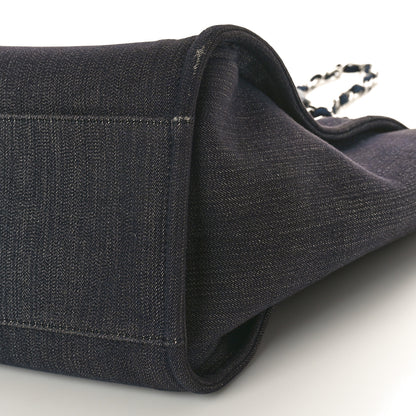 Chanel Denim Medium Deauville Tote Dark Blue 10 of 15