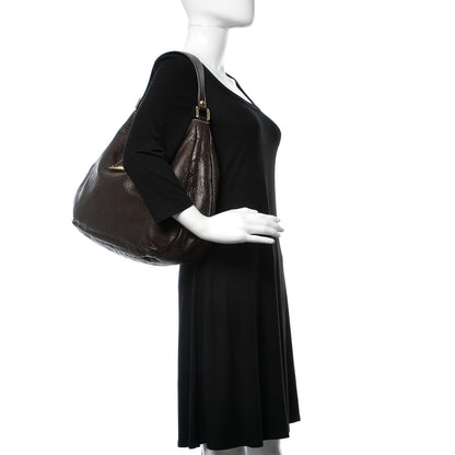 Gucci Guccissima Large New Ladies Web Hobo Dark Brown 2 of 15