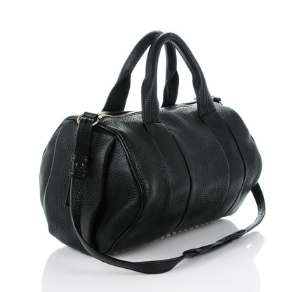 Alexander Wang Pebbled Lambskin Rocco Black Pale Gold Hardware 3 of 7