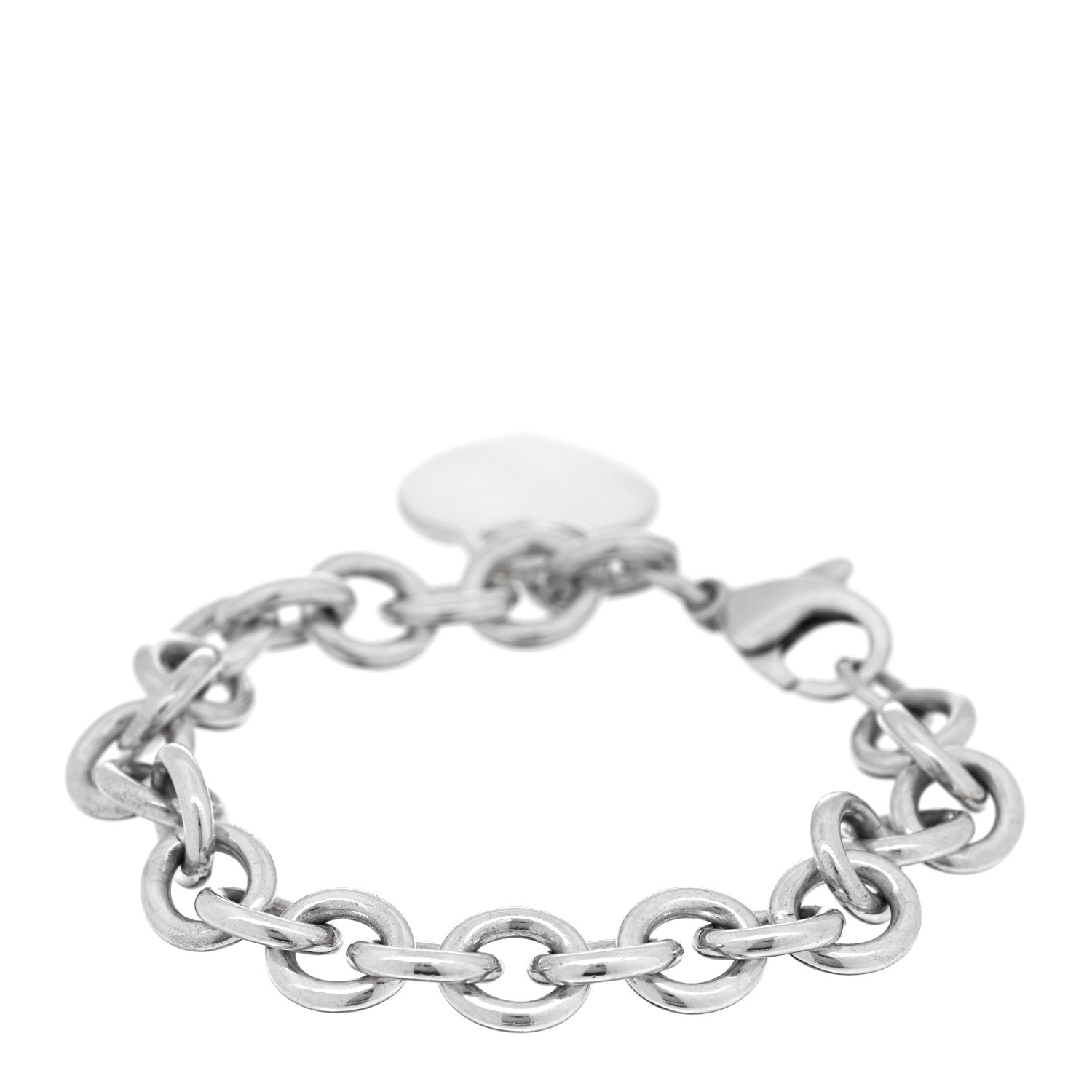Tiffany Sterling Silver Heart Tag Charm Bracelet 2 of 3