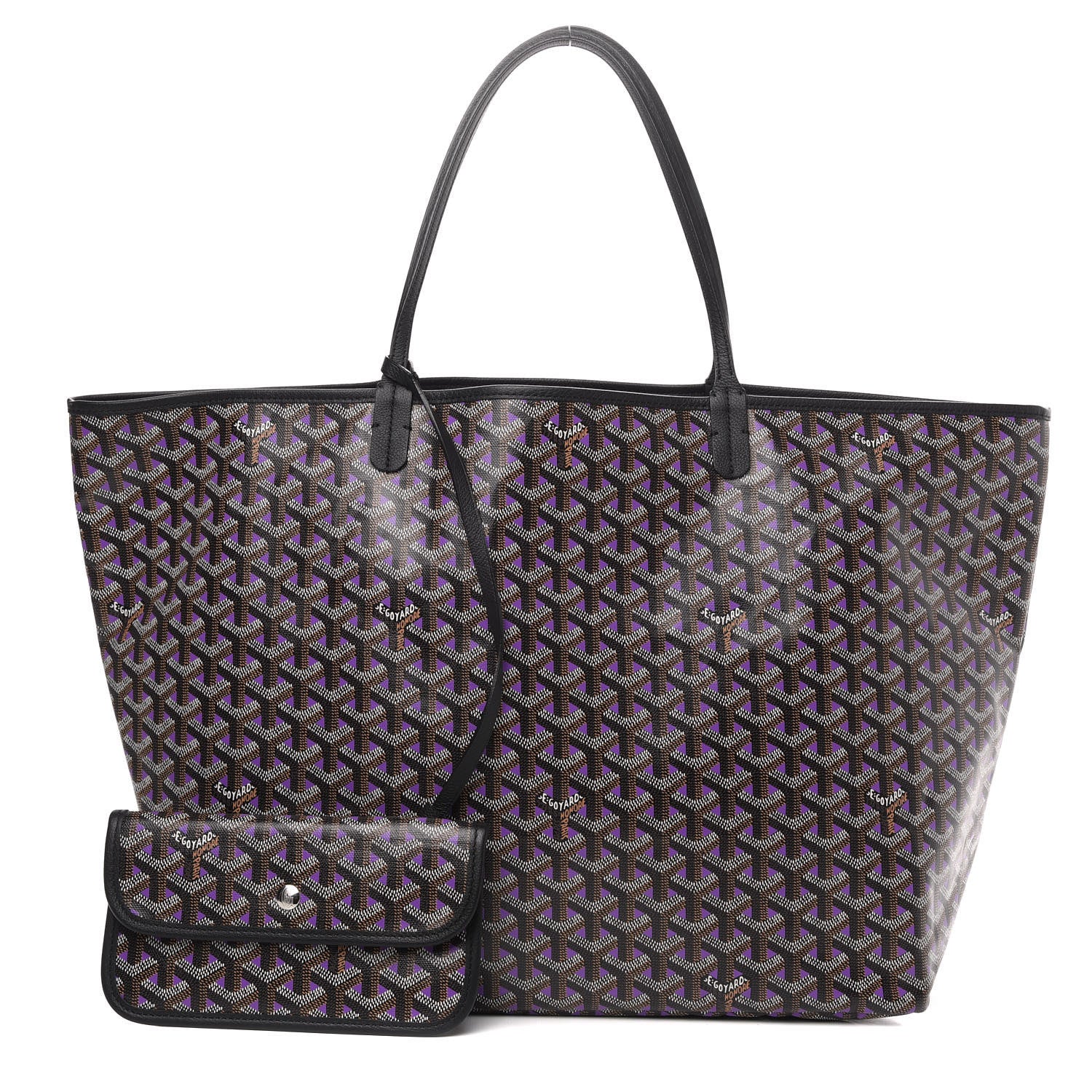 Goyard Goyardine Saint Louis Claire Voie GM Black Purple 1 of 9
