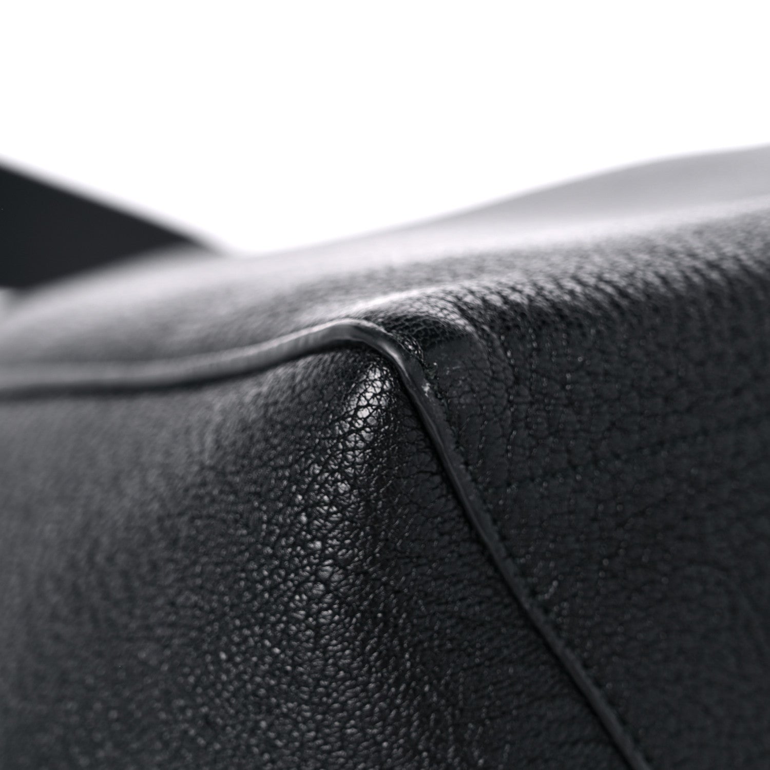 Celine Soft Grained Calfskin Sangle Bucket Bag Black 9 of 16