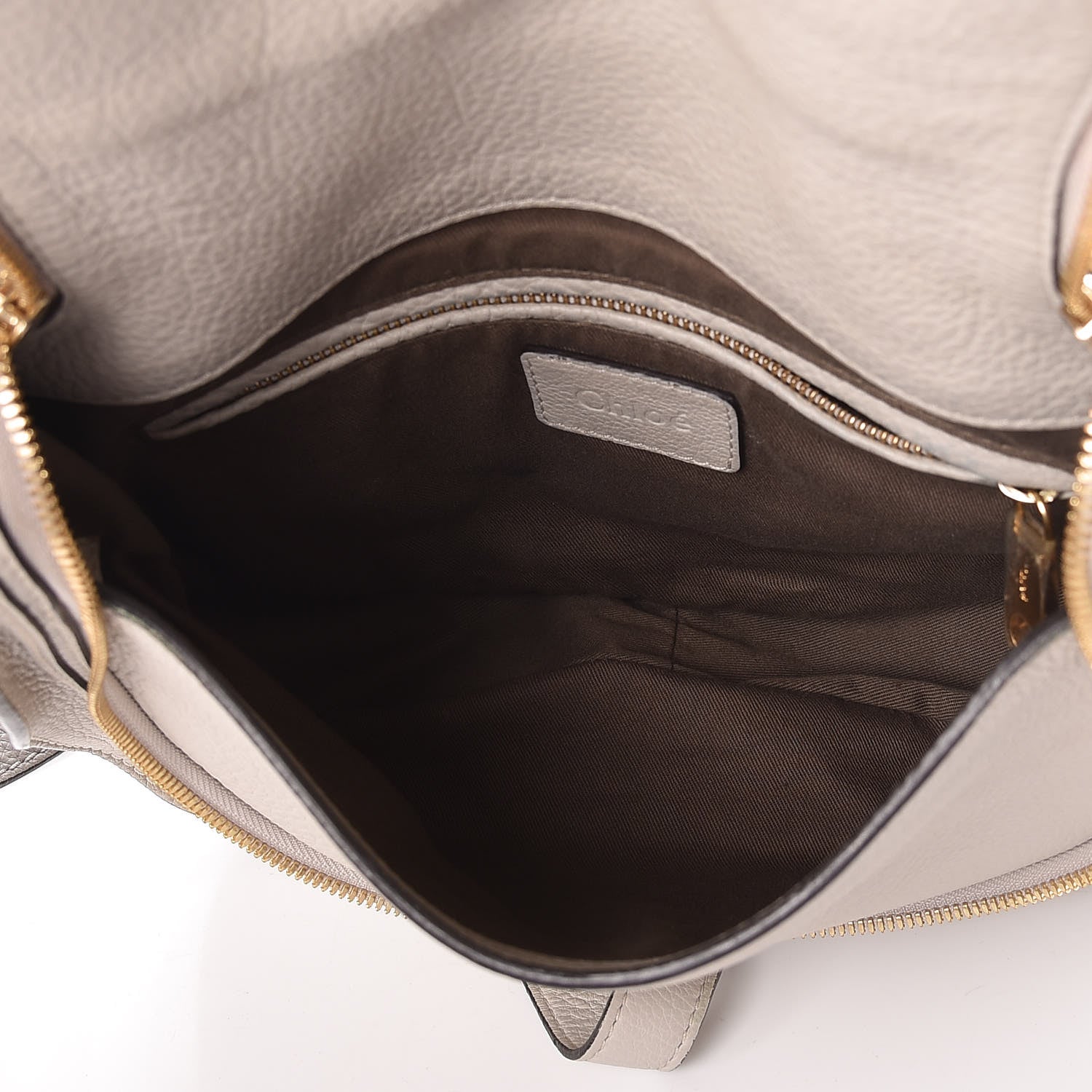 Chloe Calfskin Medium Marcie Round Zip Crossbody Bag Angora Beige 5 of 10