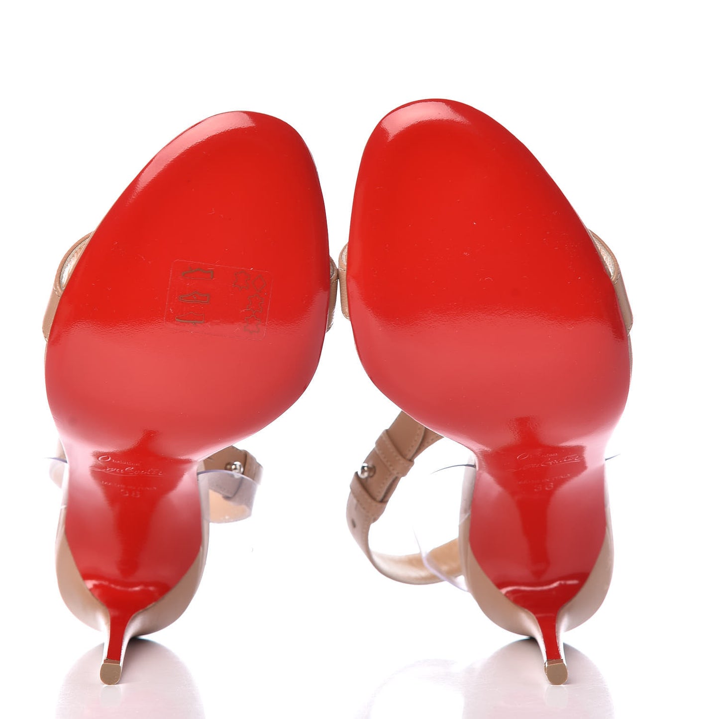 Shiny Nappa PVC Jonatina 100 Sandals 36 Nude