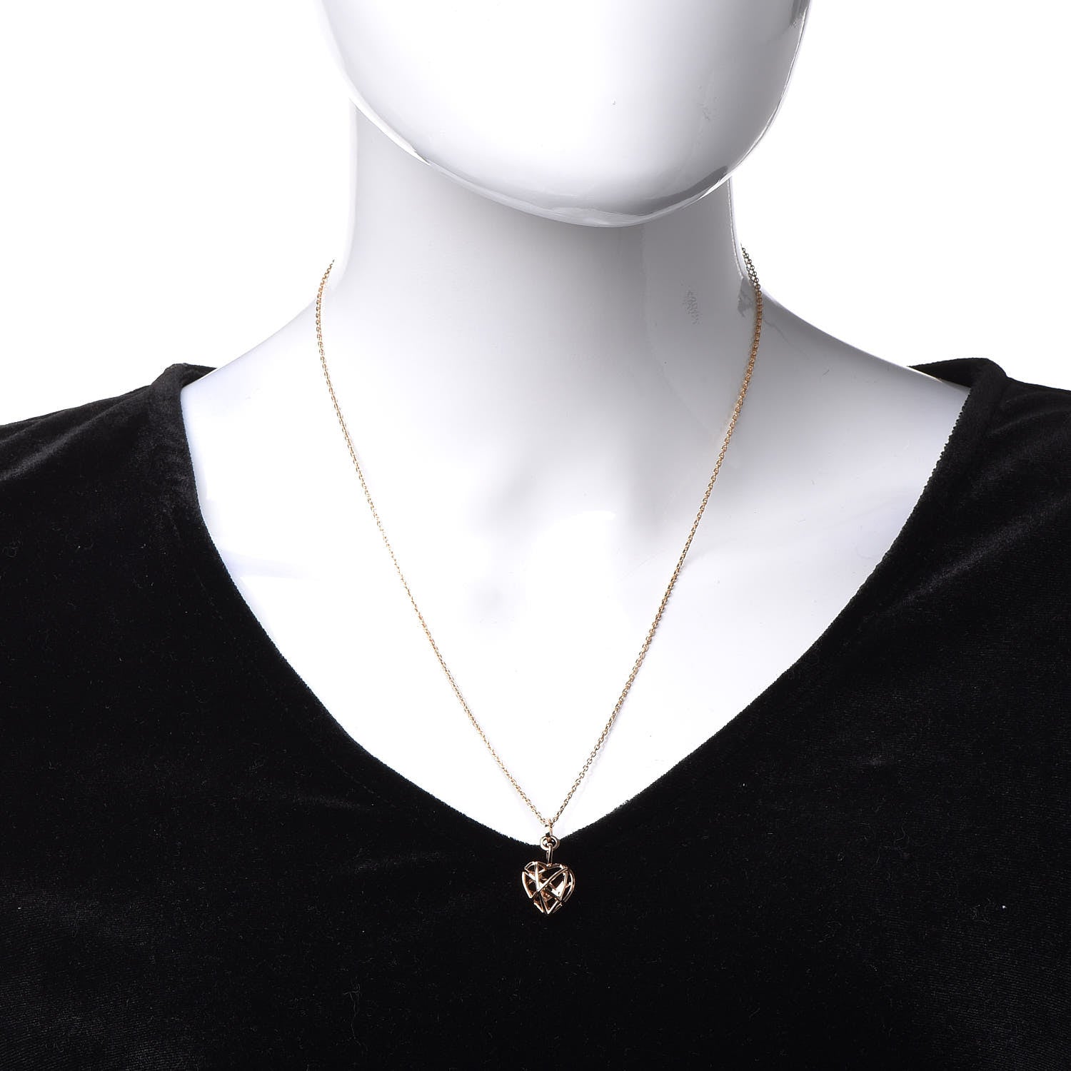 Chopard 18K Rose Gold Heart Pendant Necklace 2 of 5