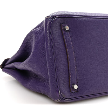 Hermes Taurillon Clemence Birkin 35 Iris 8 of 9
