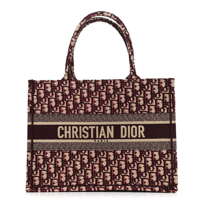 Christian Dior Oblique Medium Book Tote Burgundy Multicolor 1 of 9