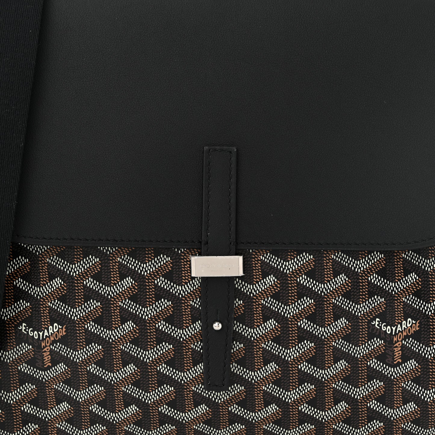 Goyardine Coursier Messenger Bag Black