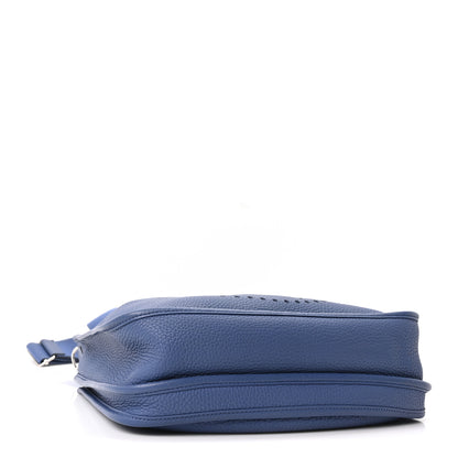 Hermes Taurillon Clemence Evelyne III PM Bleu Agate 4 of 10