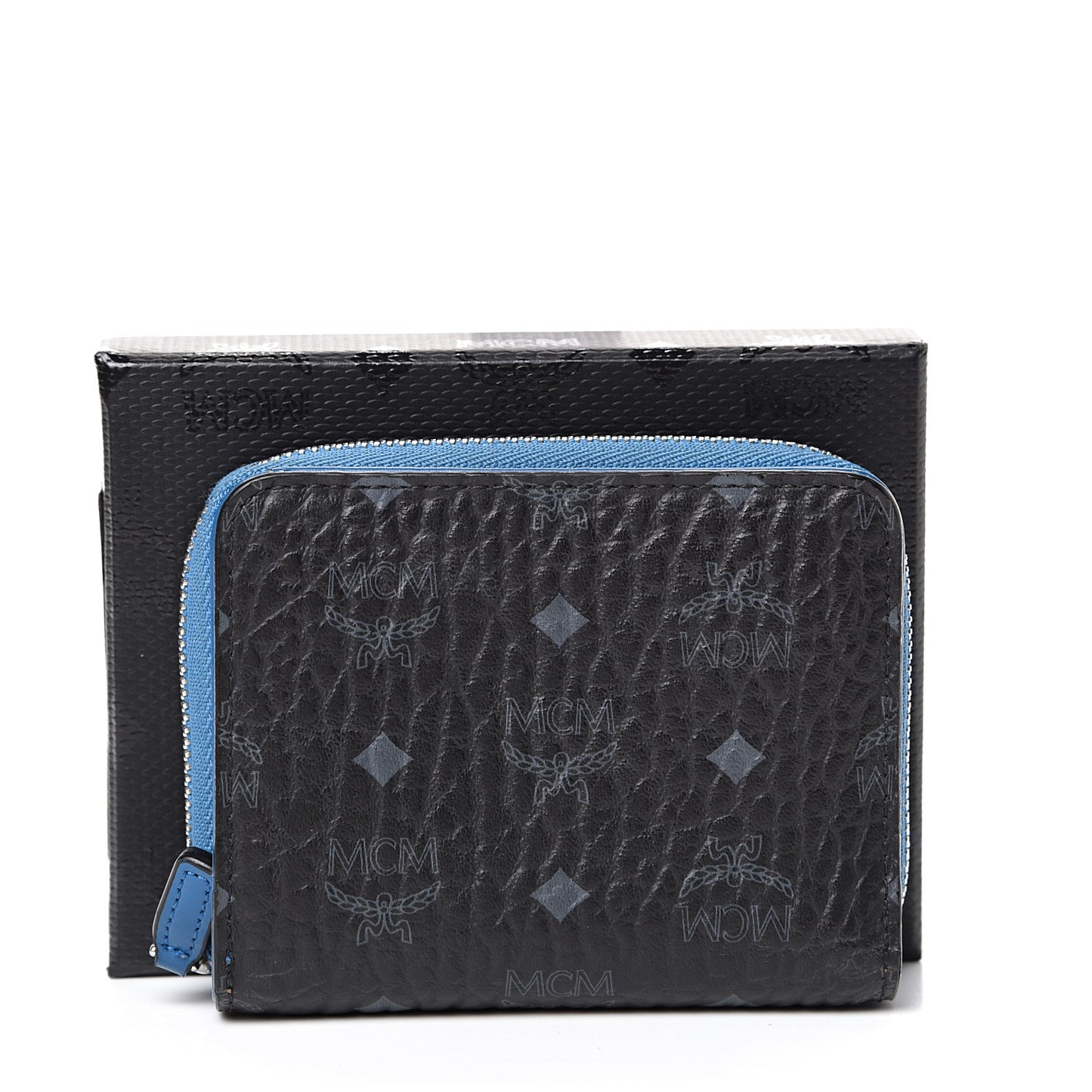 Visetos Mini Zip Around Wallet Black Blue