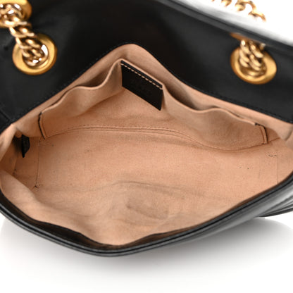 Gucci Calfskin Matelasse Mini GG Marmont Shoulder Bag Black 5 of 17