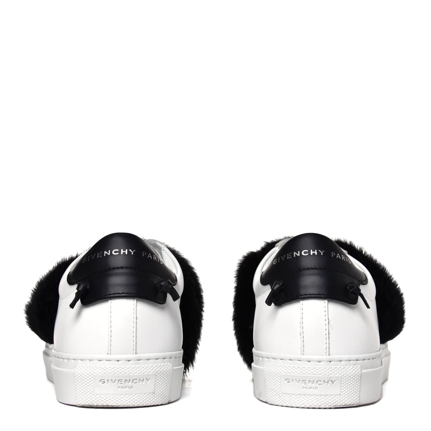 Givenchy Calfskin Mink Fur Urban Sneakers 39 White Black 5 of 6
