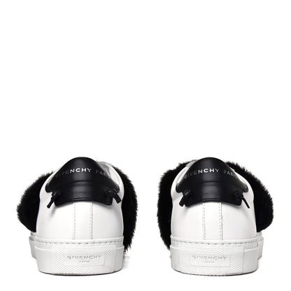Givenchy Calfskin Mink Fur Urban Sneakers 39 White Black 5 of 6