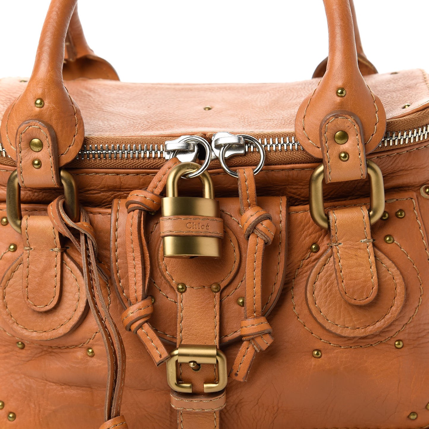 Calfskin Small Paddington Vanity Case Naturel