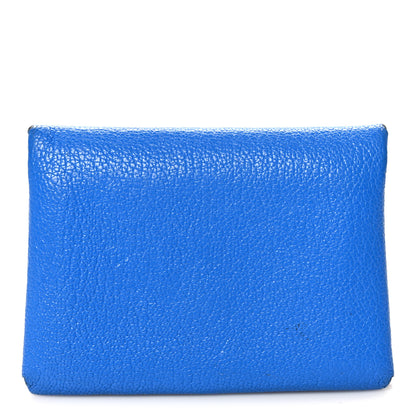 Hermes Chevre Mysore Calvi Duo Card Case Bleu Hydra 1 of 6