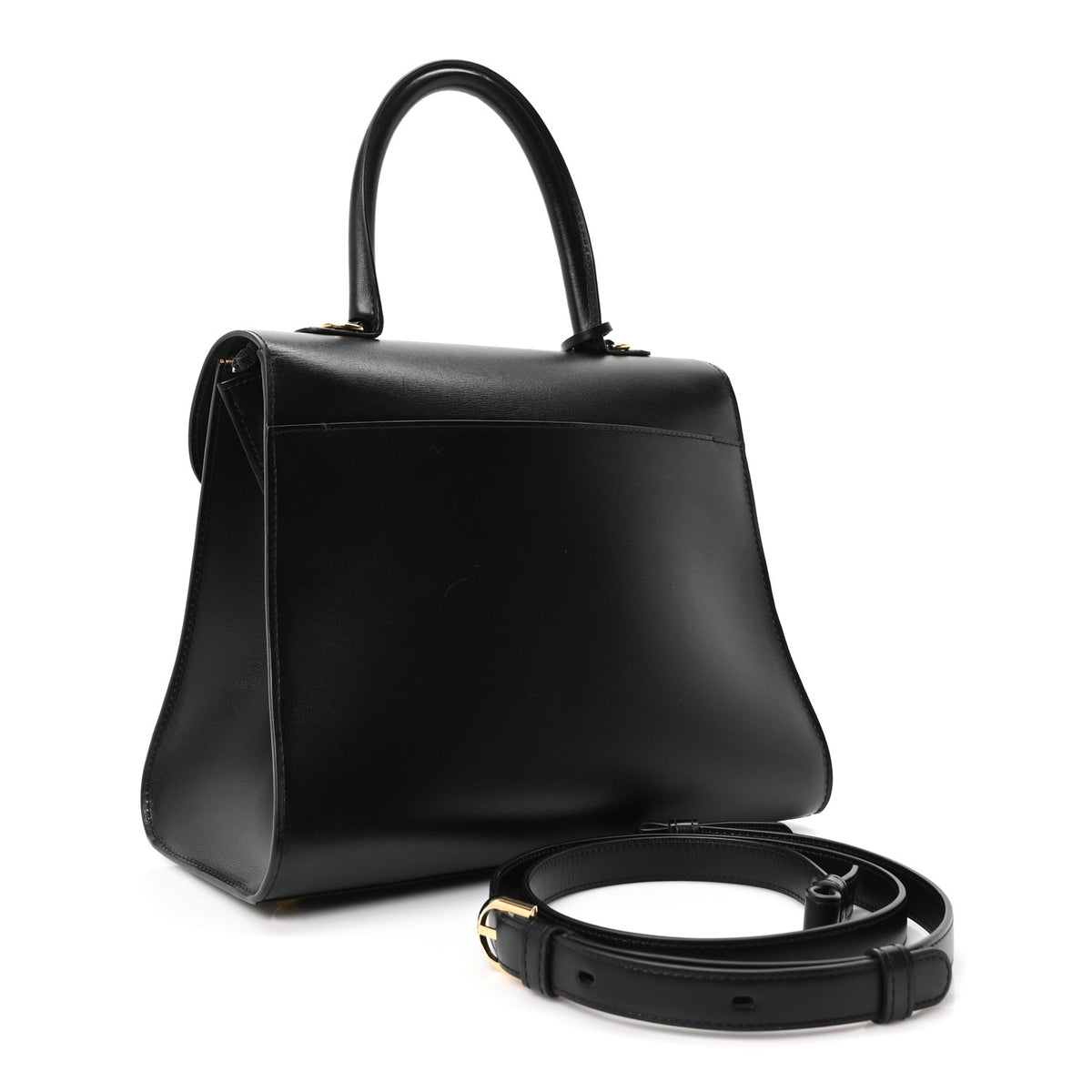 Box Calfskin MM Brillant Satchel Black