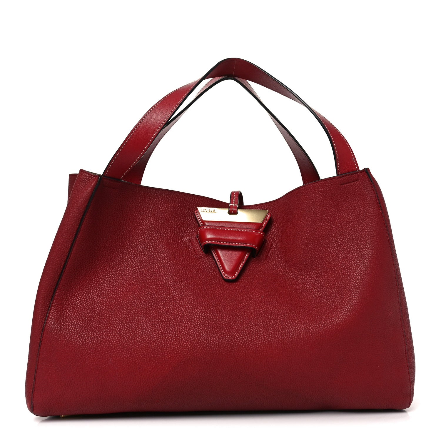 LOEWE バルセロナ Loewe Calfskin Barcelona Tote Scarlet Red 1839415 – FASHIONPHILE
