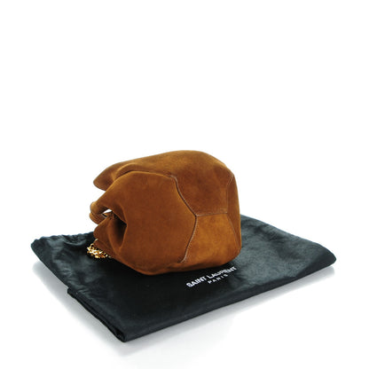 Saint Laurent Suede Mini Monogram Bucket Crossbody Bag Ocre 4 of 9