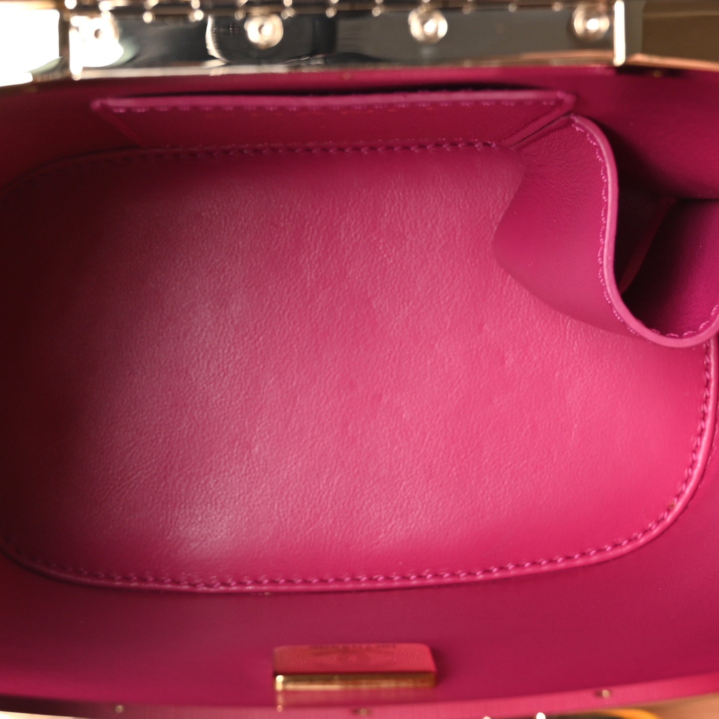 Tweed Quilted Small Vanity Case Fuchsia