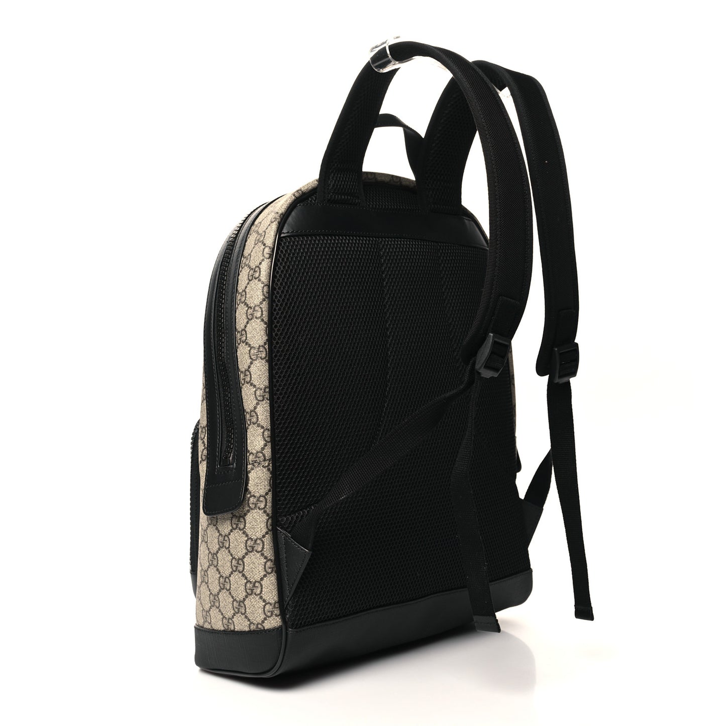 GG Supreme Monogram Medium Backpack Black