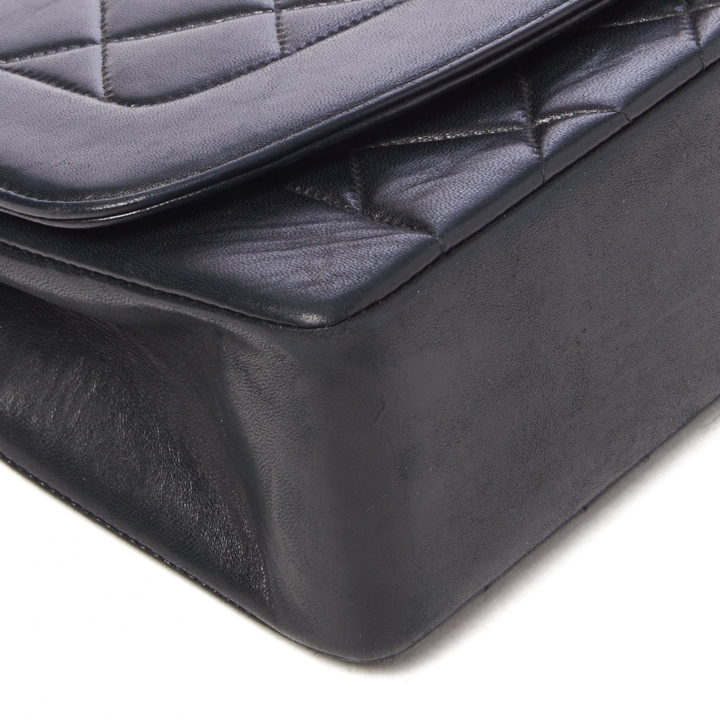 Lambskin Quilted Medium Single Flap Black