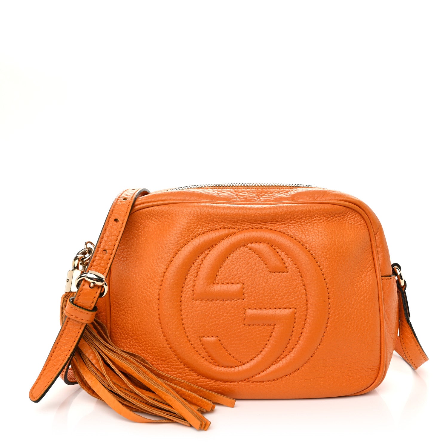 Gucci Pebbled Calfskin Small Soho Disco Bag Curcuma 1 of 12