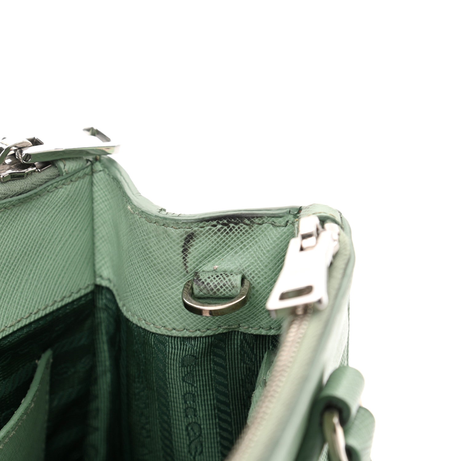 Prada Saffiano Lux Small Galleria Double Zip Tote Acquamarina 21 of 25