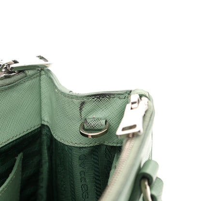 Prada Saffiano Lux Small Galleria Double Zip Tote Acquamarina 21 of 25