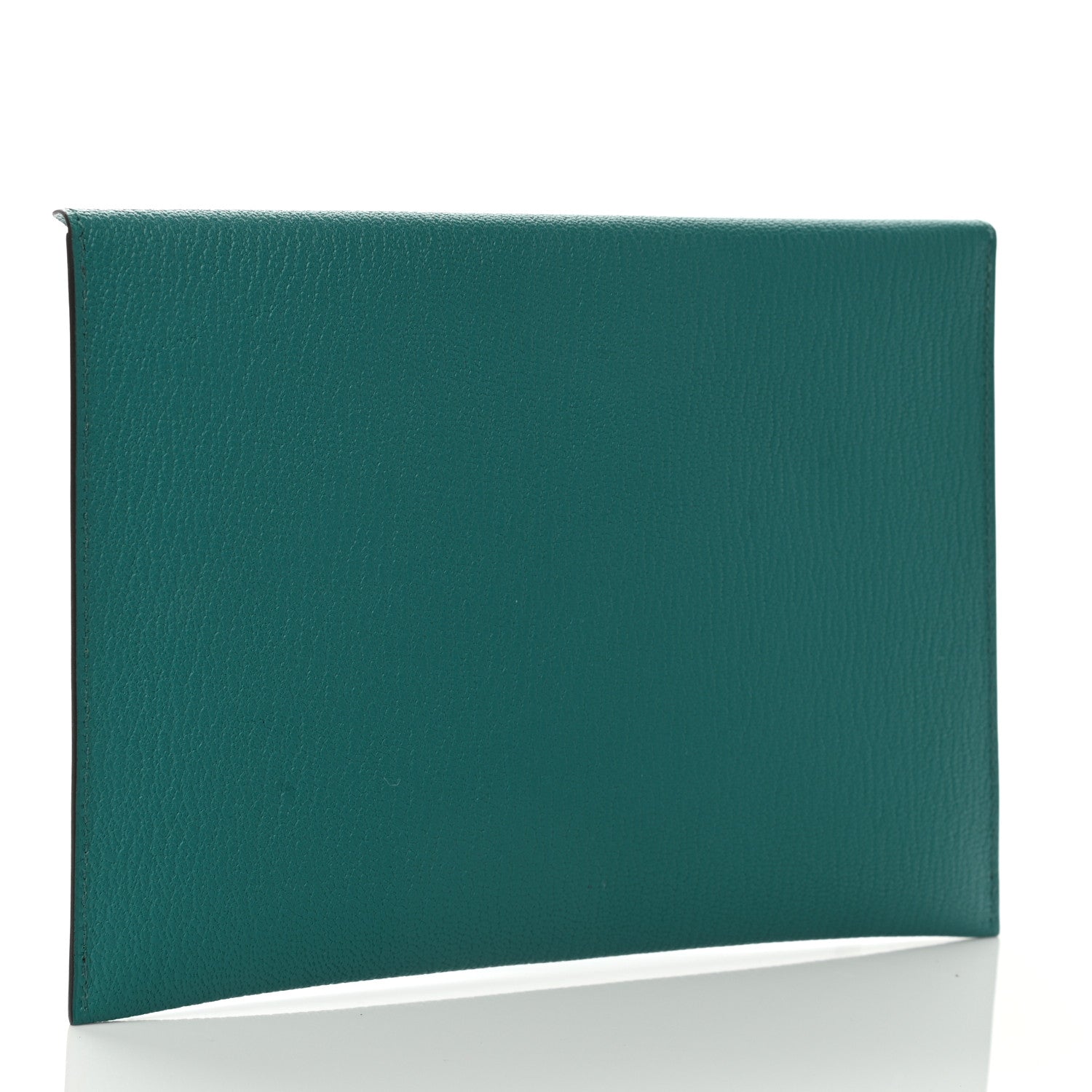 Hermes Chevre Mysore Envelope Trio Wallet Bleu Paon Lime Canopee 4 of 8