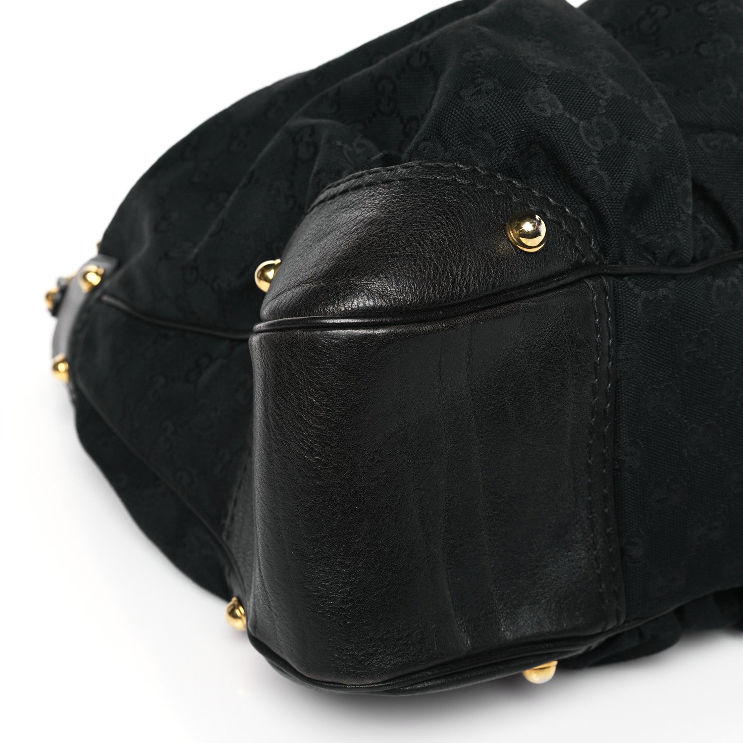 Gucci Monogram Large Jockey Hobo Black 8 of 11