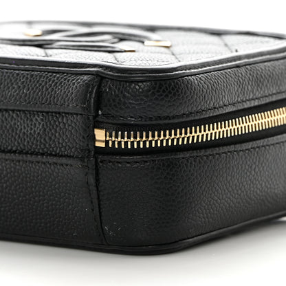 Chanel Caviar Quilted Small CC Filigree Vanity Case Black 10 of 18