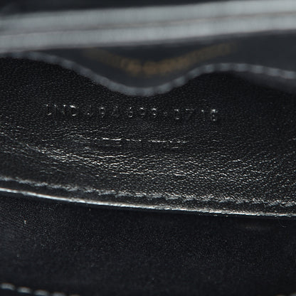 Saint Laurent Calfskin Y Quilted Monogram Small Loulou Chain Satchel Black 6 of 12