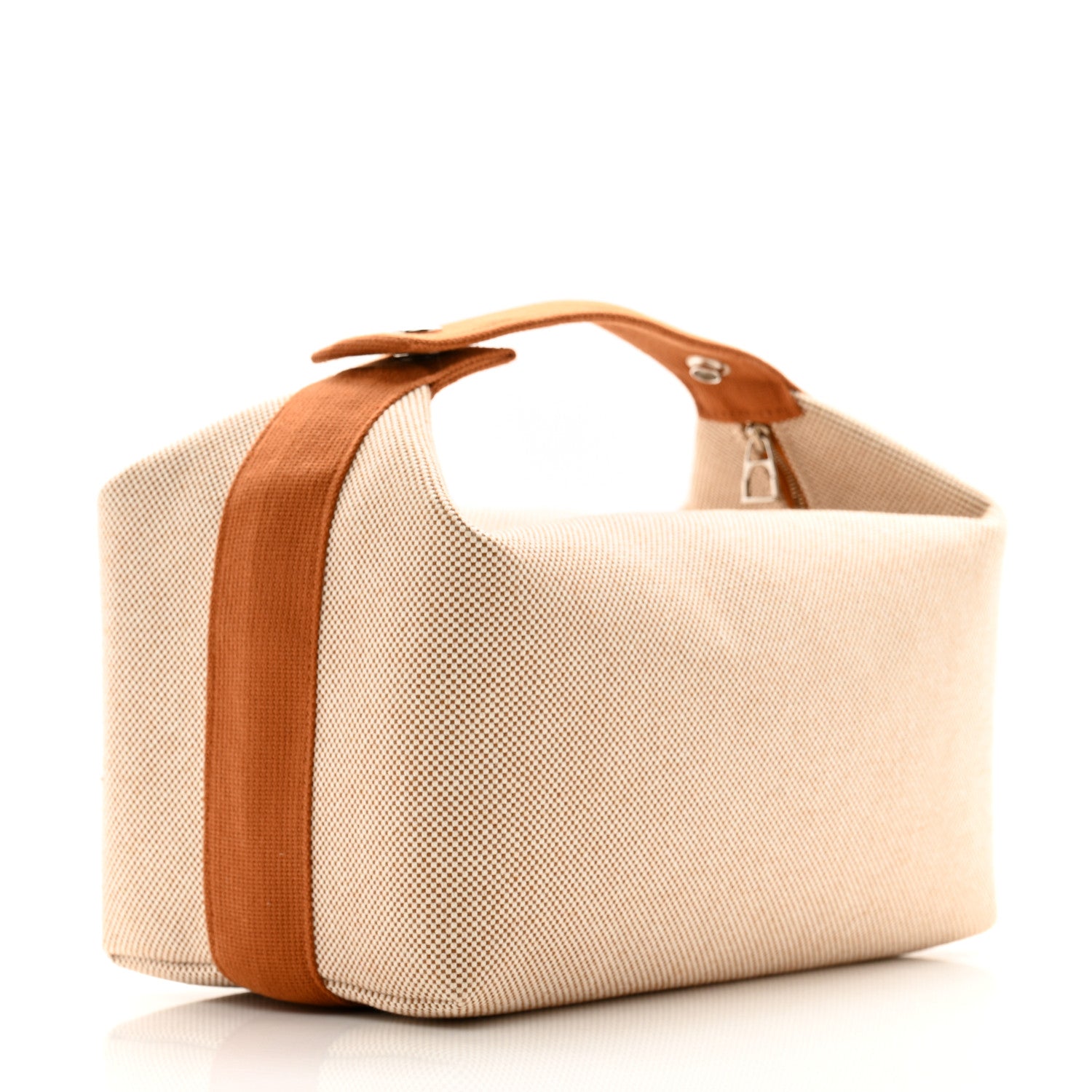 Hermes Canvas Large Bride-A-Brac Cabriole Case Biscuit 3 of 7