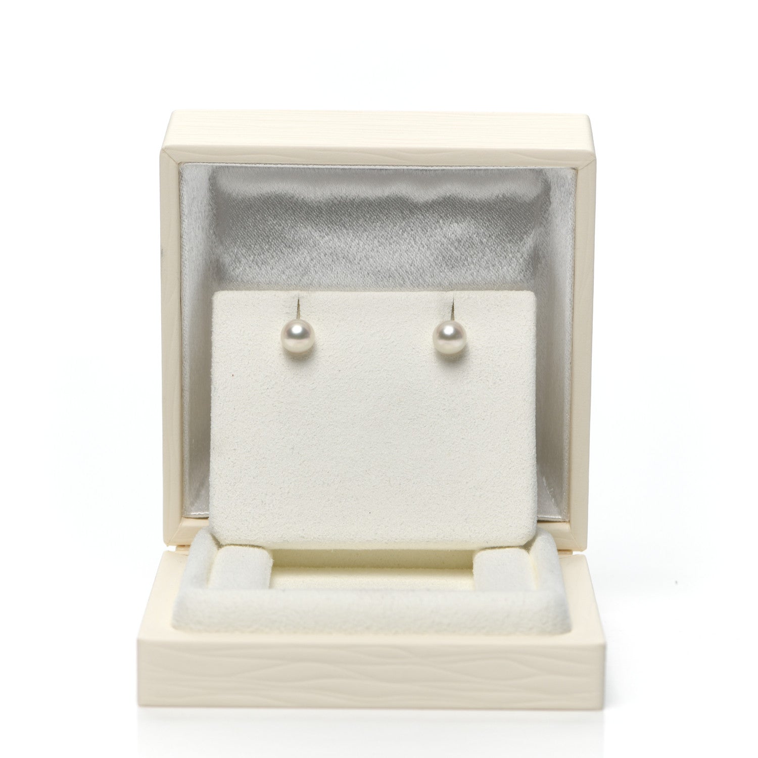Mikimoto 18K White Gold Akoya Pearl 6-6.5mm Stud Earrings 5 of 5