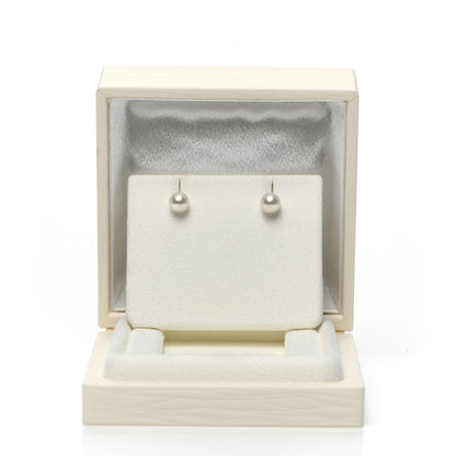 Mikimoto 18K White Gold Akoya Pearl 6-6.5mm Stud Earrings 5 of 5