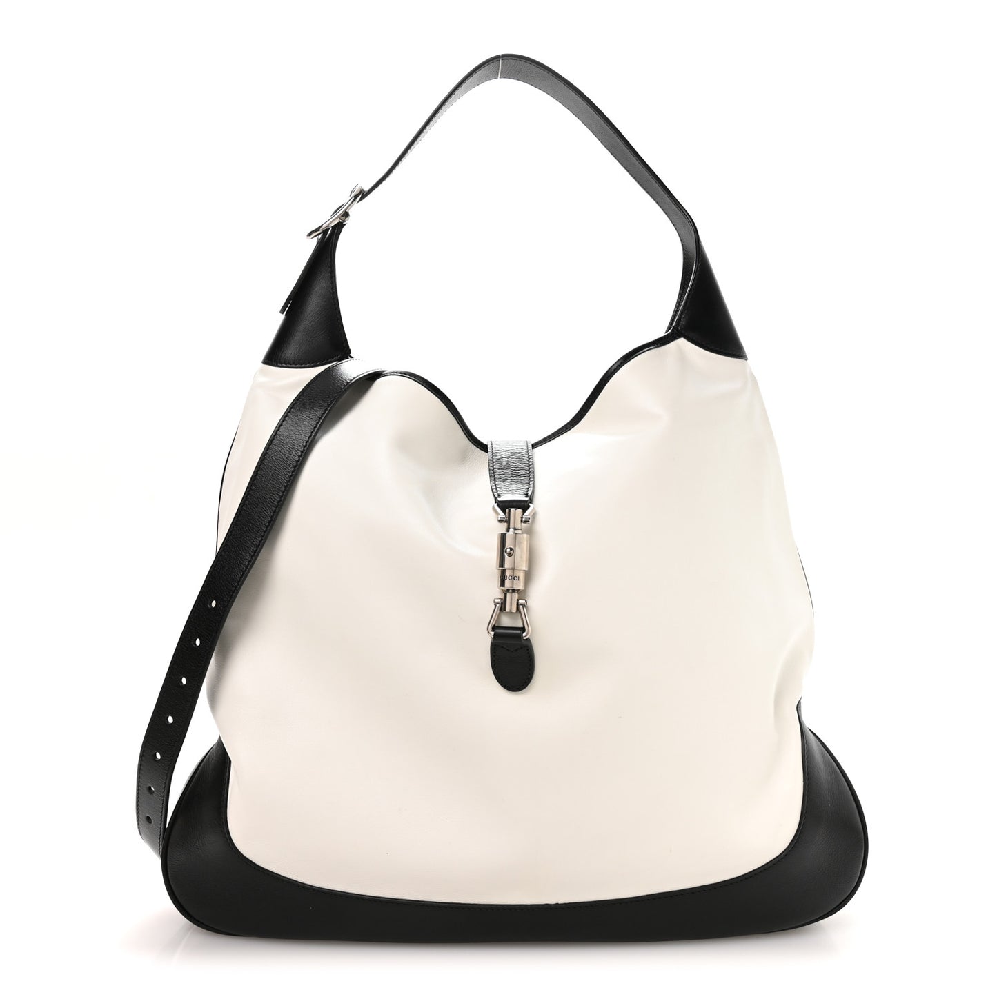 Calfskin Large Jackie 1961 Shoulder Bag Black White