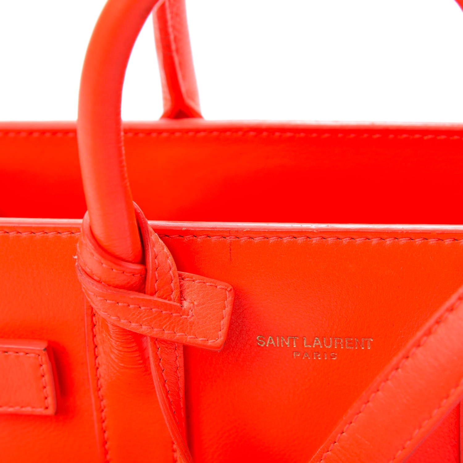 Saint Laurent Calfskin Nano Sac De Jour Orange 11 of 18