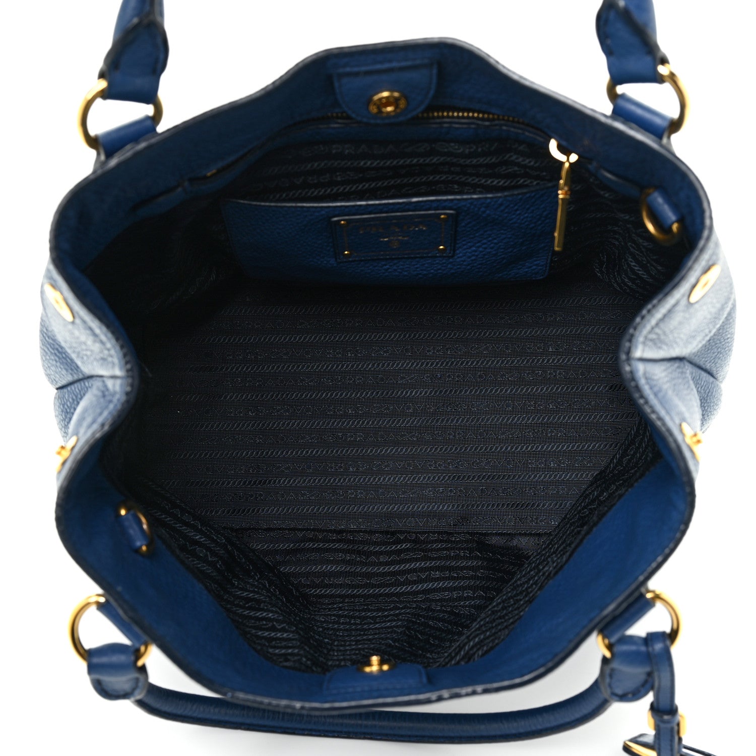 Prada Vitello Daino Tote Cobalto 5 of 15