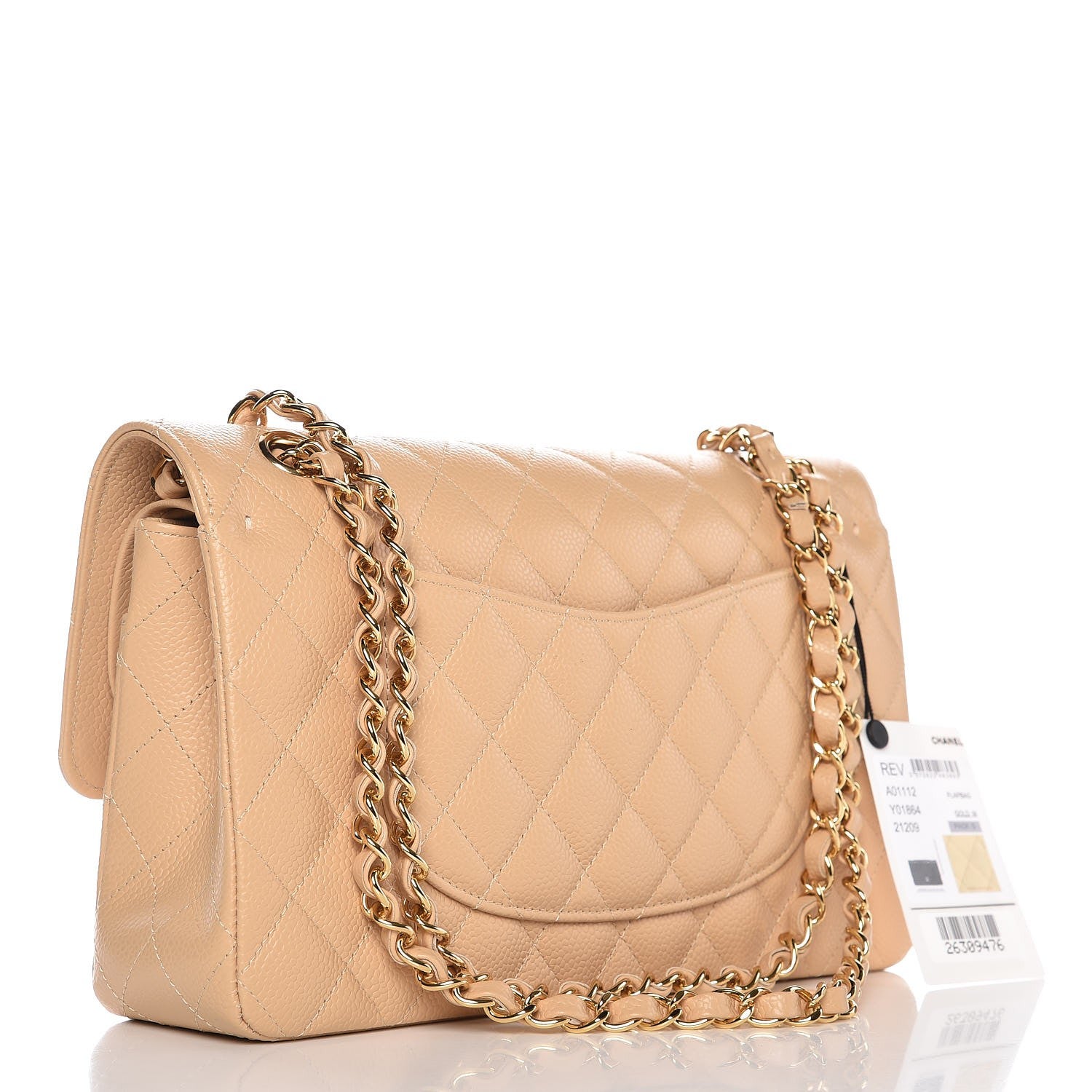 Chanel Caviar Quilted Medium Double Flap Beige Clair 3 of 8