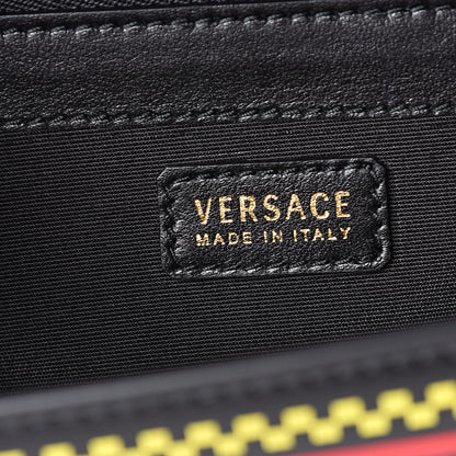 Versace Calfskin 90's Vintage Logo Chain Evening Bag Black 6 of 9