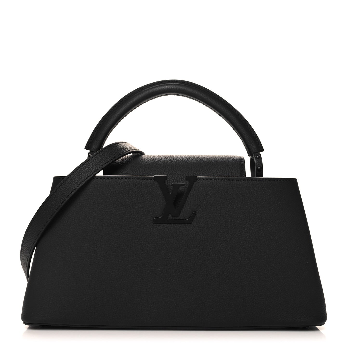Taurillon Capucines East West MM Matte Black