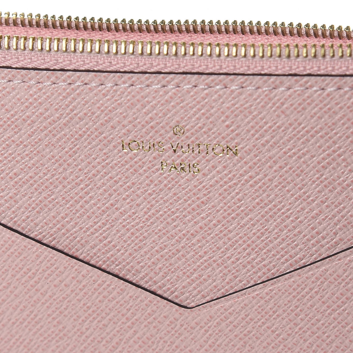 Calfskin Jeanne Wallet Zippered Insert Rose Ballerine