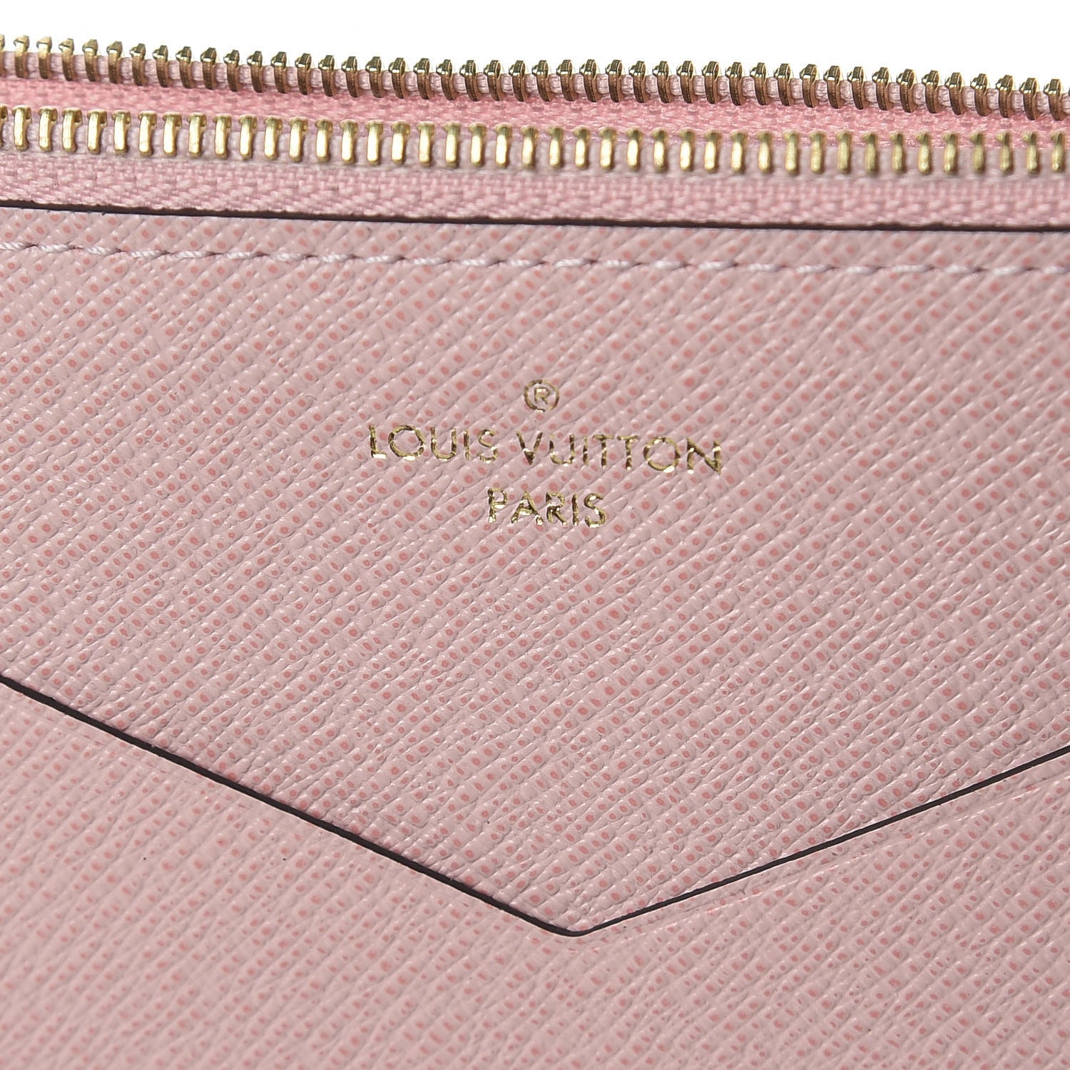 Louis Vuitton Calfskin Jeanne Wallet Zippered Insert Rose Ballerine 6 of 6