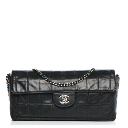 Chanel Lambskin Quilted East West Chocolate Bar Flap Black 1 of 9