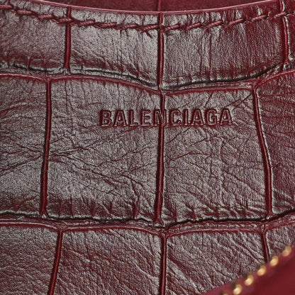 Balenciaga Calfskin Crocodile Embossed Neo Classic Gold Hardware Nano City Dark Red 6 of 11