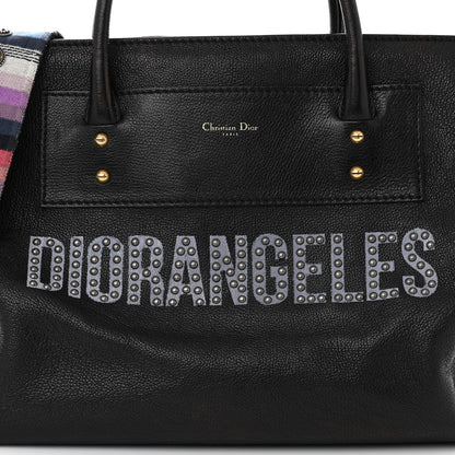 Christian Dior Goatskin DIORANGELES Tote Black 8 of 10